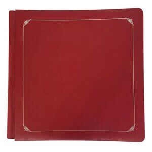 Creative Memories 12x12 Red Scrapbook Album With Blank & School Themed Pages